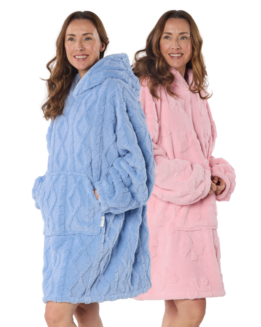 Pink Bow Fleece Oversized Lounger Hoodie