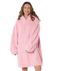 Pink Bow Fleece Oversized Lounger Hoodie