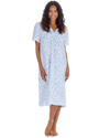 Ladies Supersoft Short Sleeve, V Neck, Open Back Nightie