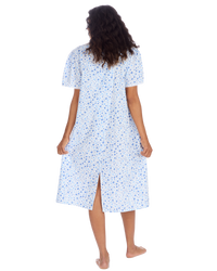 Ladies Supersoft Short Sleeve, V Neck, Open Back Nightie