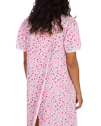 Ladies Supersoft Short Sleeve, V Neck, Open Back Nightie