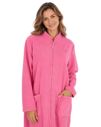 Soft Polar Fleece Zip Dressing Gown