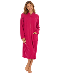 Soft Polar Fleece Zip Dressing Gown