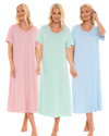 Luxury Soft Touch Longer Length Jersey Spot Nightdress up to Larger Sizes