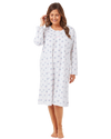 Long Sleeved Floral Fleece Nightdress