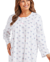 Long Sleeved Floral Fleece Nightdress