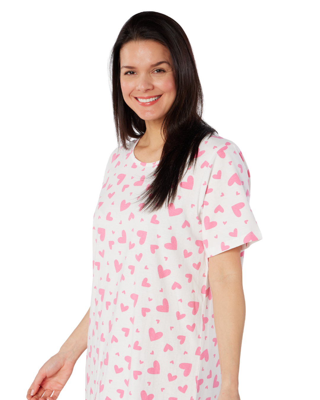 Women's 100% Cotton Pack of 2 Heart Nightshirts