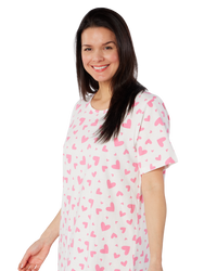 Women's 100% Cotton Pack of 2 Heart Nightshirts