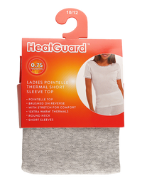 Womens Pointelle Short Sleeve Thermal Vest