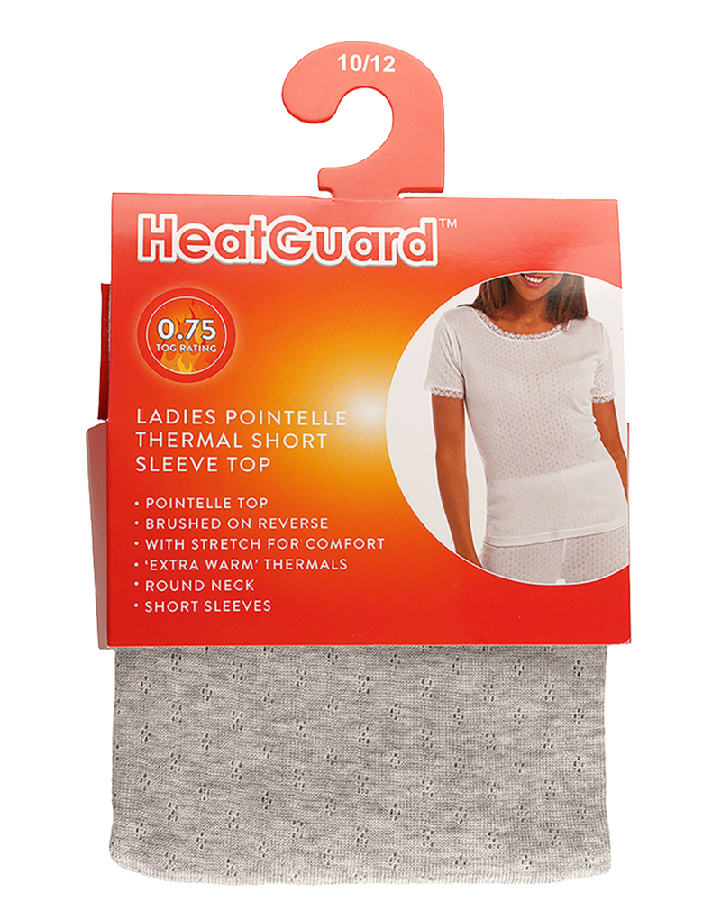 Womens Pointelle Short Sleeve Thermal Vest