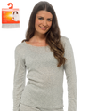 Womens Pointelle Long Sleeve Thermal Vest