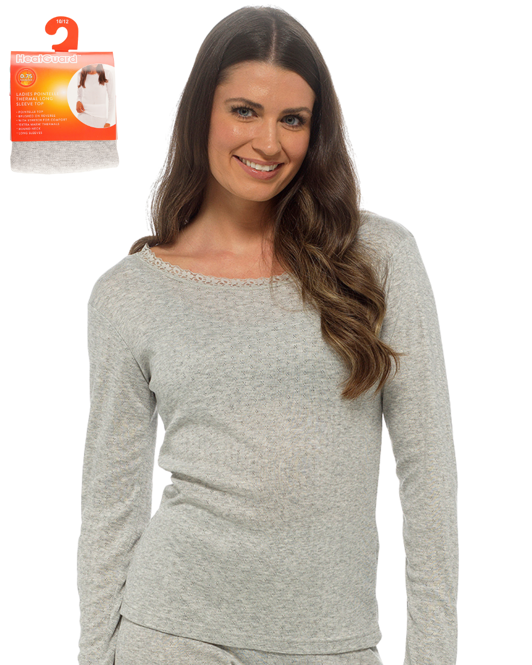 Womens Pointelle Long Sleeve Thermal Vest