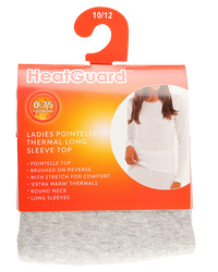 Womens Pointelle Long Sleeve Thermal Vest