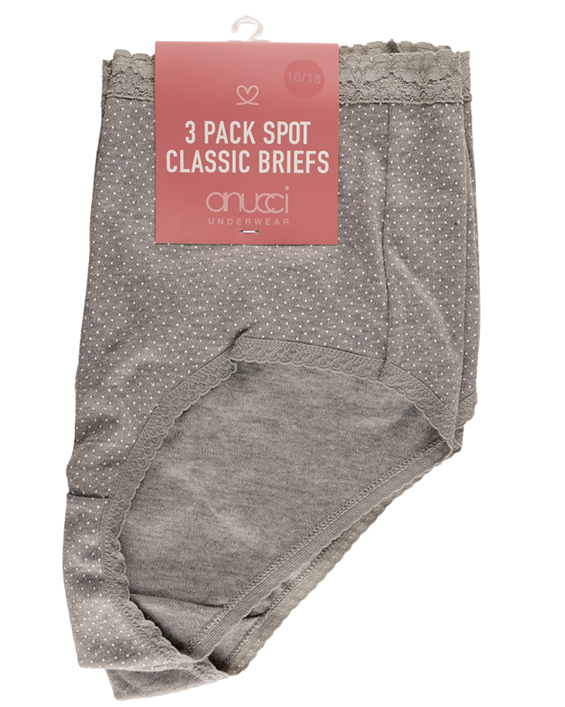 Womens 3 Pack Classic Brief