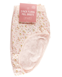 Womens 3 Pack Full Brief