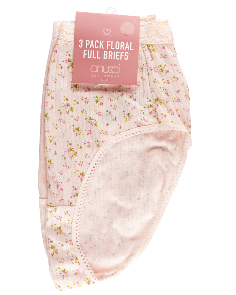 Womens 3 Pack Full Brief