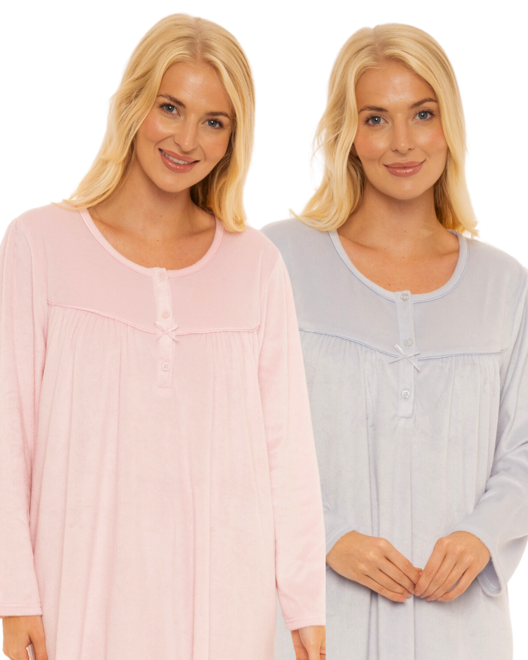 Long sleeve fleece 2024 nightgown