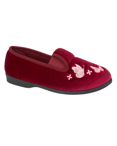 Butterfly Meadow Embroidered Full Slippers