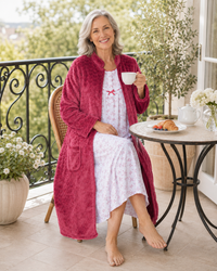 Butterfly Print 100% Cotton Long Sleeve Nightdress