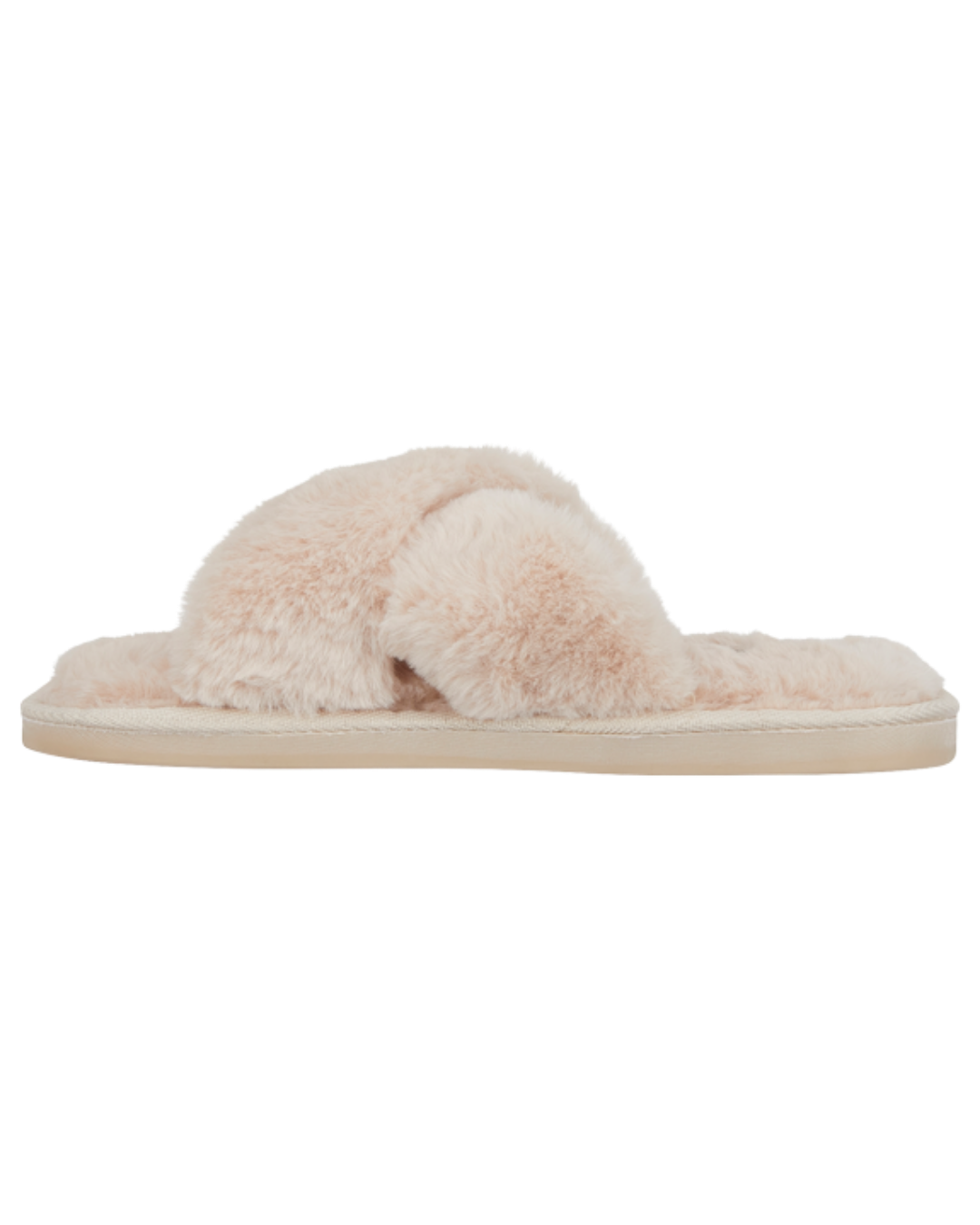Cloud Cross Faux Fur Slippers