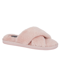 Cloud Cross Faux Fur Slippers