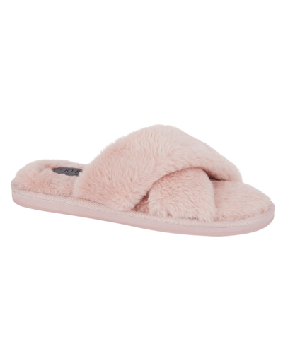 Cloud Cross Faux Fur Slippers