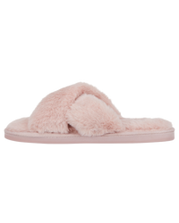 Cloud Cross Faux Fur Slippers