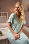 Luxury Soft Touch Longer Length Jersey Spot Nightdress up to Larger Sizes