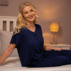 Luxury Soft Touch Longer Length Jersey Spot Nightdress up to Larger Sizes