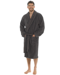 Mens 100% Cotton Towelling Dressing Gown