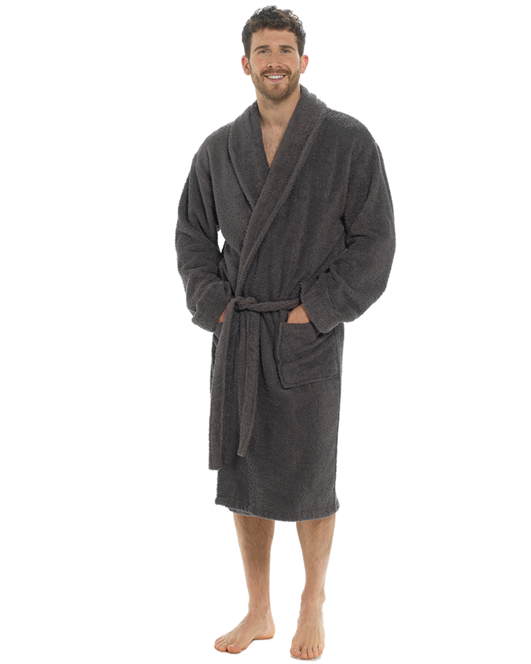 Mens 100% Cotton Towelling Dressing Gown