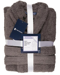 Mens 100% Cotton Towelling Dressing Gown