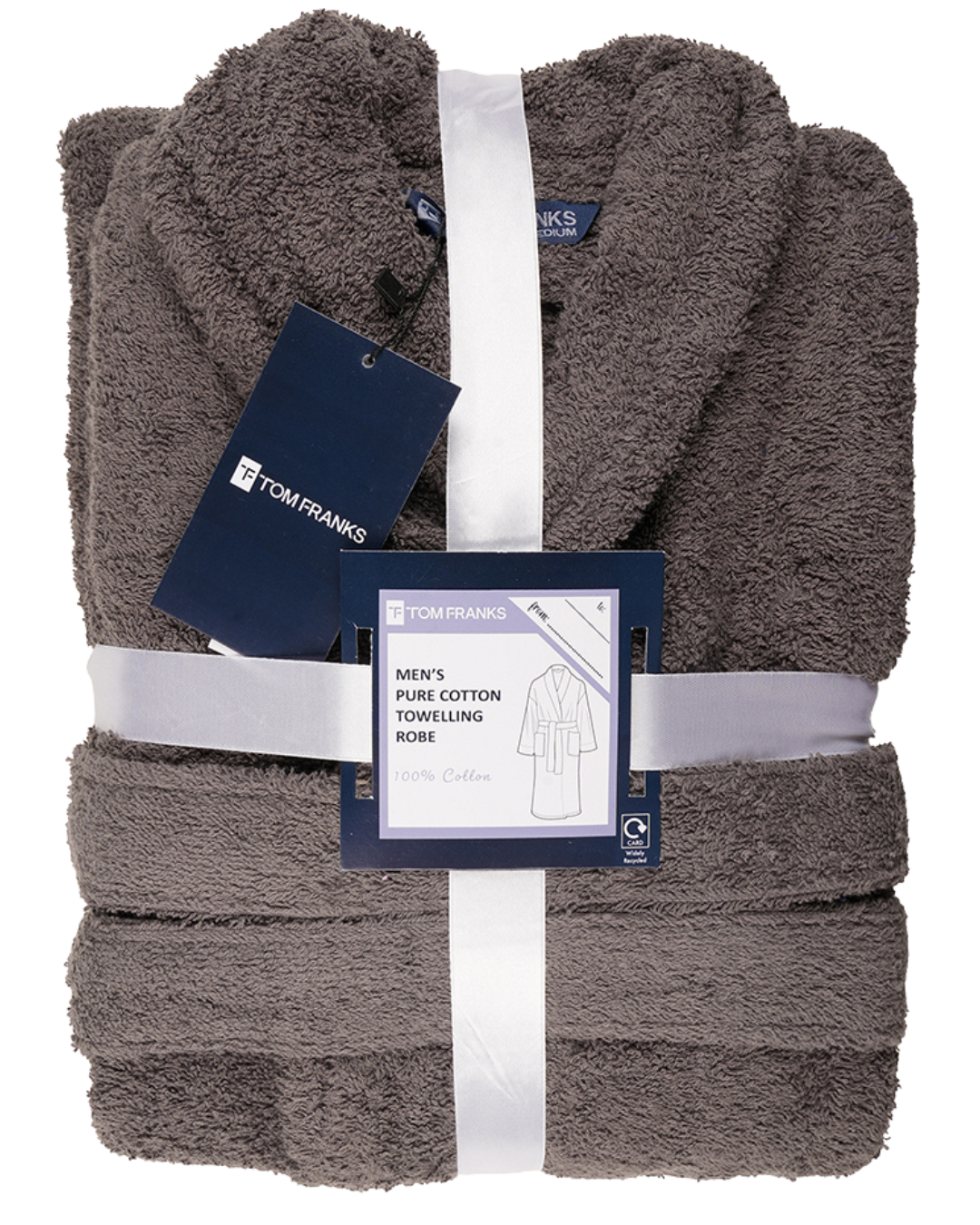 Mens 100% Cotton Towelling Dressing Gown