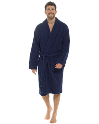 Mens 100% Cotton Towelling Dressing Gown