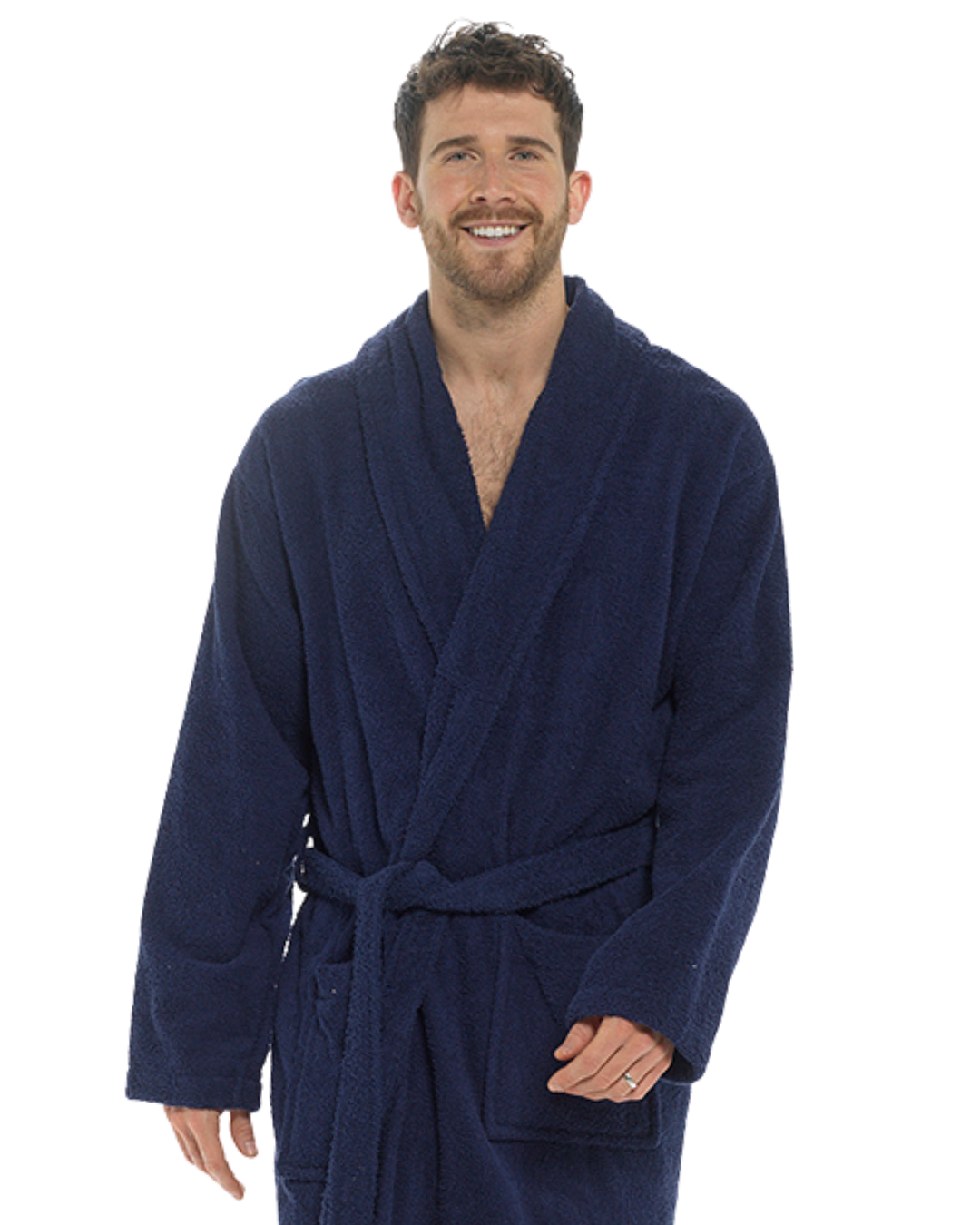Mens 100% Cotton Towelling Dressing Gown