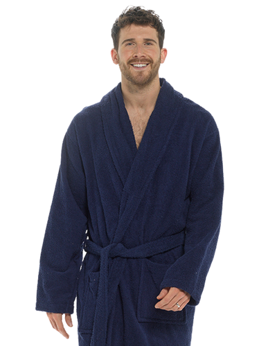 Mens 100% Cotton Towelling Dressing Gown