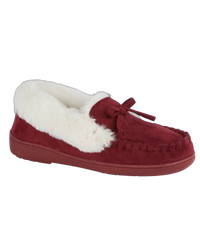 Hearthside Faux Fur Moccasin Slippers
