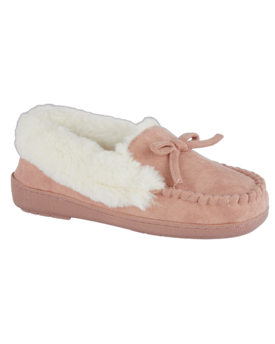 Hearthside Faux Fur Moccasin Slippers