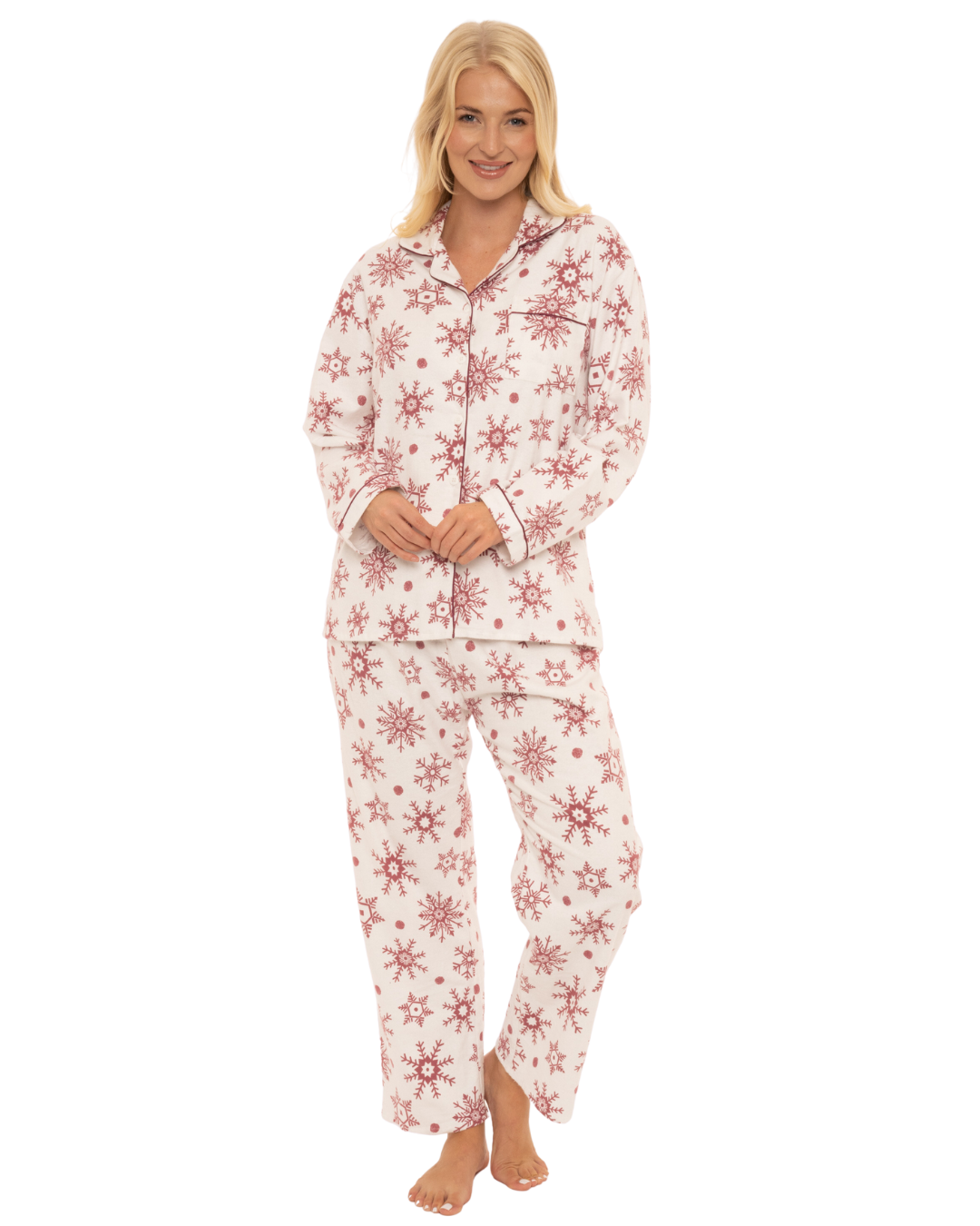 Winter Snowflake 100& Cotton Wincy Pyjama