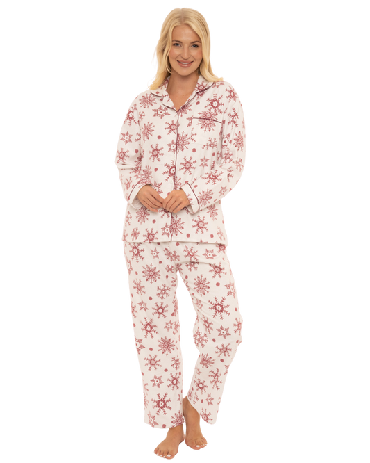 Winter Snowflake 100& Cotton Wincy Pyjama