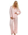 Ladies Blush Pink Satin Pyjamas