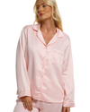Ladies Blush Pink Satin Pyjamas