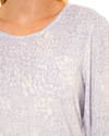 Women's Animal Print Long Sleeved Polished Fleece Nightshirts