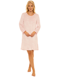 Women's Animal Print Long Sleeved Polished Fleece Nightshirts