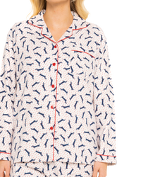 Festive Sausage Dog 100% Cotton Wincy Pyjama