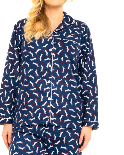 Festive Sausage Dog 100% Cotton Wincy Pyjama