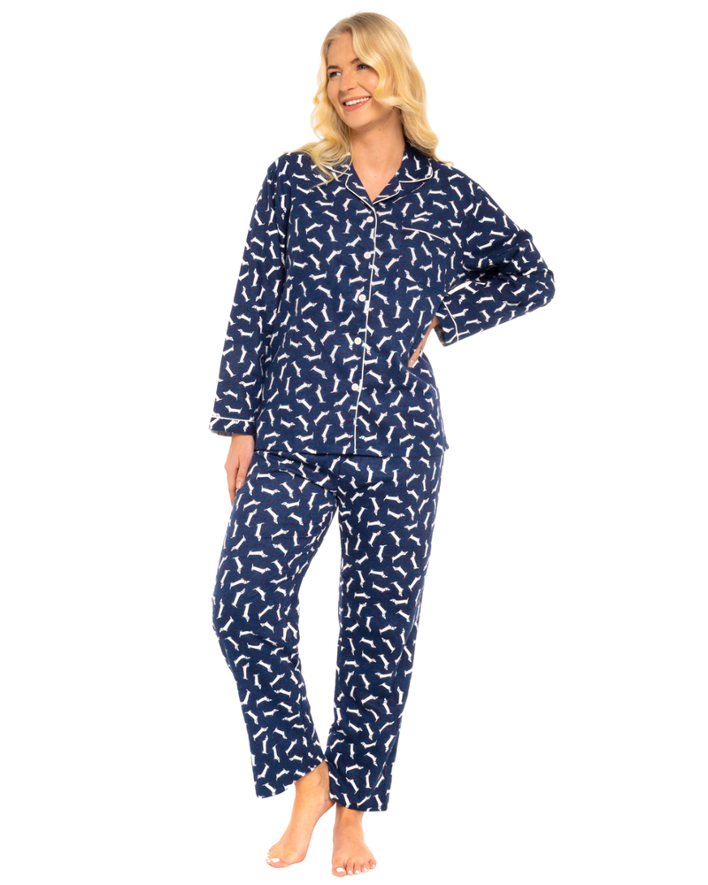 Festive Sausage Dog 100% Cotton Wincy Pyjama