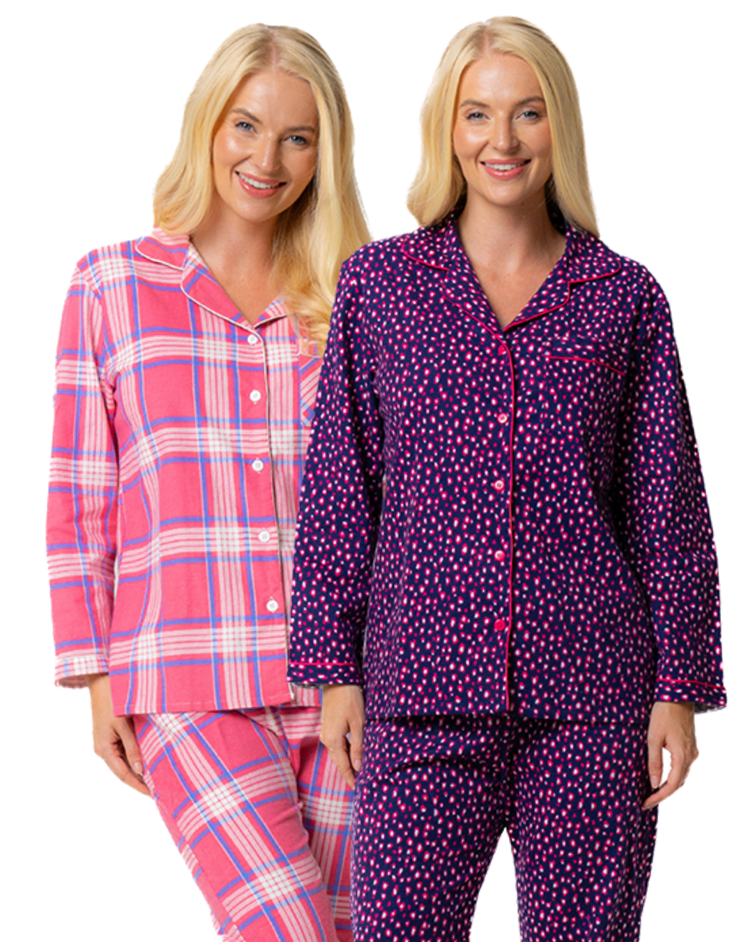 Pink Tartan Print 100% Cotton Wincy Pyjama