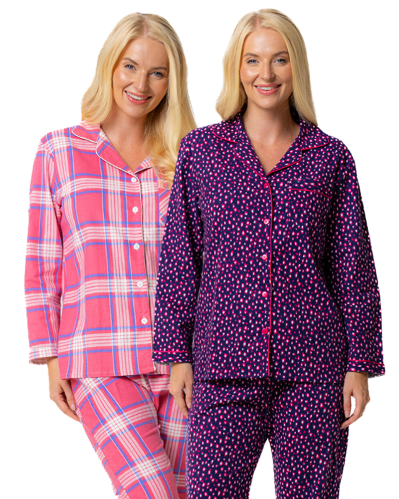 Pink Tartan Print 100% Cotton Wincy Pyjama