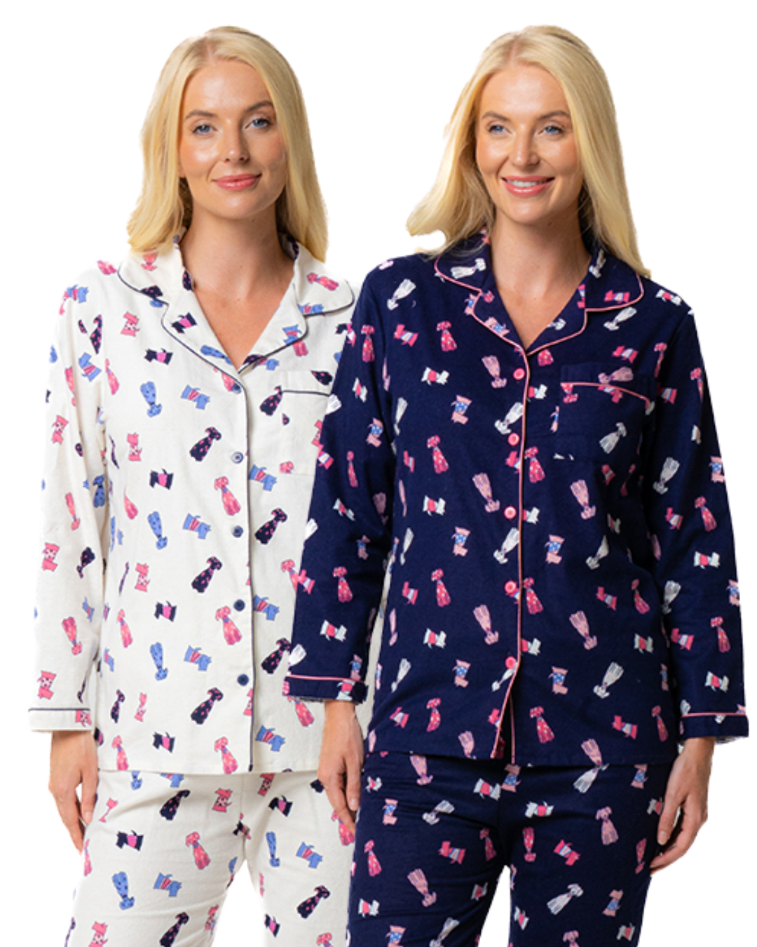Cute Puppy Print 100% Cotton Wincy Pyjama